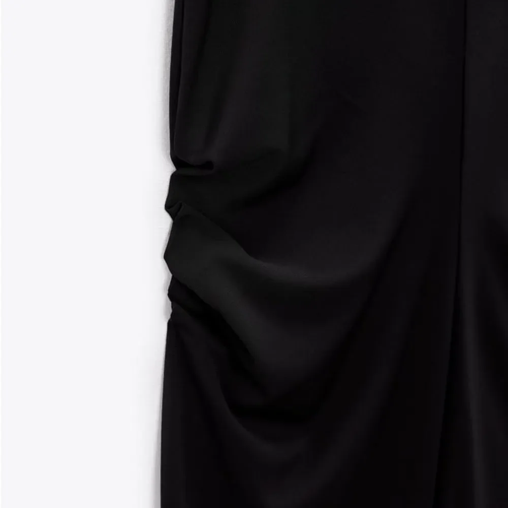 ZARA LONG COCOON DRESS - Picture 5 of 9